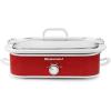 imageElite Gourmet MST5240SS Crock Slow Cooker Locking Lid Adjustable Temperature Keep Warm Oven ampamp DishwasherSafe Casserole Pan 35Qt Capacity Stainless SteelRed