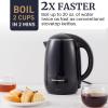 imageElite Gourmet EKT1821 18L Double Wall Insulated CoolTouch 1500W Kettle wStainless Steel Interior ampamp Lid 360 Swivel Base for Cord Free Serving Power On Lever Auto ShutOff Boil Dry Black
