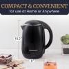 imageElite Gourmet EKT1821 18L Double Wall Insulated CoolTouch 1500W Kettle wStainless Steel Interior ampamp Lid 360 Swivel Base for Cord Free Serving Power On Lever Auto ShutOff Boil Dry Black