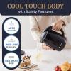 imageElite Gourmet EKT1821 18L Double Wall Insulated CoolTouch 1500W Kettle wStainless Steel Interior ampamp Lid 360 Swivel Base for Cord Free Serving Power On Lever Auto ShutOff Boil Dry Black