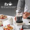 imageElite Gourmet FP1223X French Press 34Ounce Double Wall Insulated Heavy Duty Thick HighHeat Borosilicate Glass BPAFree Cold Brew Coffee Maker 1LiterGlass