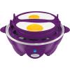 imageElite Gourmet EGC700BL Rapid Egg Cooker 7 EasyToPeel Hard Medium Soft Boiled Eggs Poacher Omelet Maker Auto ShutOff Alarm 16Recipe Booklet BPAFree OceanEggplant