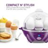 imageElite Gourmet EGC700BL Rapid Egg Cooker 7 EasyToPeel Hard Medium Soft Boiled Eggs Poacher Omelet Maker Auto ShutOff Alarm 16Recipe Booklet BPAFree OceanEggplant