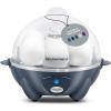 imageElite Gourmet EGC700DKG Rapid Egg Cooker 7 EasyToPeel Hard Medium Soft Boiled Eggs Poacher Omelet Maker Auto ShutOff Alarm 16Recipe Booklet BPAFree ShadowCobalt