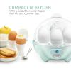 imageElite Gourmet EGC700DKG Rapid Egg Cooker 7 EasyToPeel Hard Medium Soft Boiled Eggs Poacher Omelet Maker Auto ShutOff Alarm 16Recipe Booklet BPAFree ShadowSeafoam