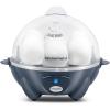 imageElite Gourmet EGC700DKG Rapid Egg Cooker 7 EasyToPeel Hard Medium Soft Boiled Eggs Poacher Omelet Maker Auto ShutOff Alarm 16Recipe Booklet BPAFree ShadowCobalt